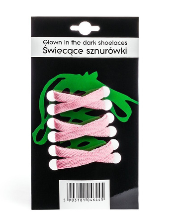 Świecące sznurówki - różowe