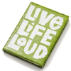 Notes z cekinami LIVE LIFE LOUD